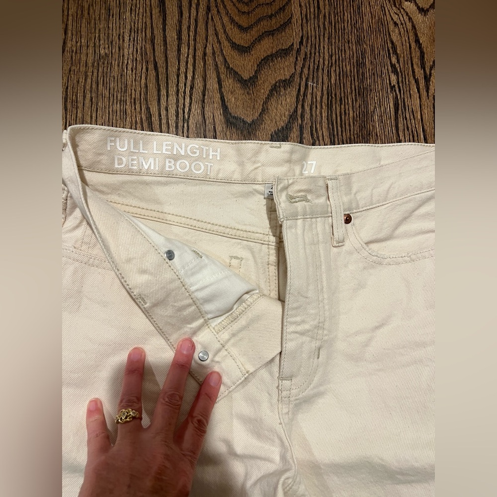 Madewell Demi boot cream jeans